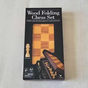 Never Been Opened! Wood Folding Chess Set